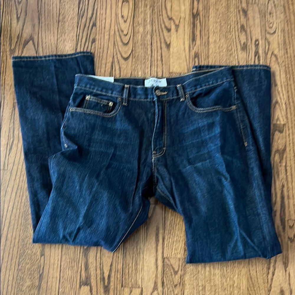 J Crew Dark Bootcut denim Jeans 36 / 34 New